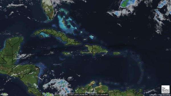 Turks and Caicos Islands Previsão do tempo nuvem mapa 
