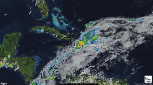 Kepulauan Turks dan Caicos Peta Cuaca awan 