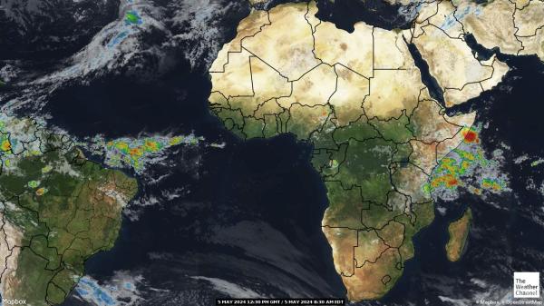 Uganda Počasí mrak mapy 