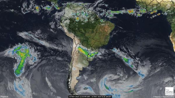Uruguay Ilm pilv kaart 