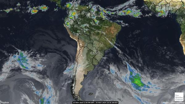 Uruguay Mapa del tiempo pronóstico nube 