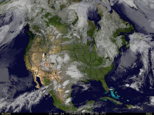 Amerika Syarikat Alabama Peta Cuaca awan 