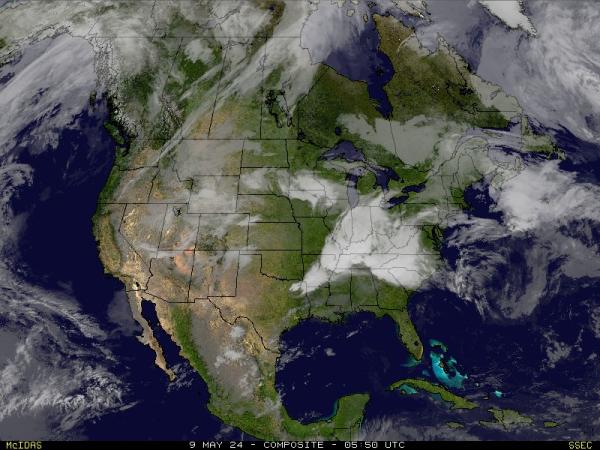 САЩ Аляска времето облачна карта 