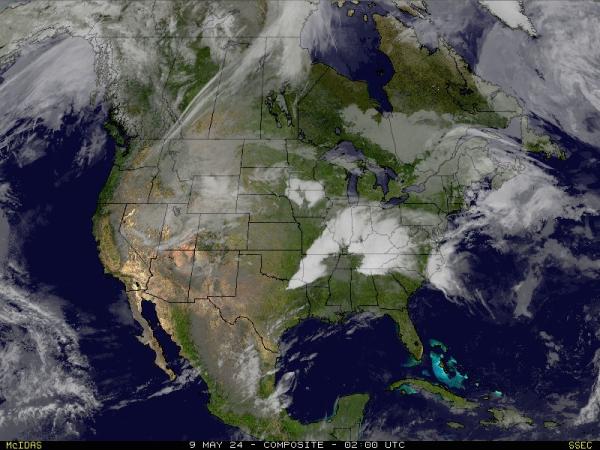 USA Aljaška Počasí mrak mapy 