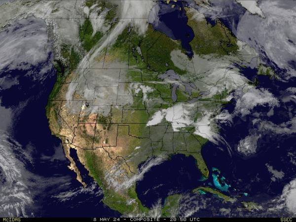 САЩ Арканзас времето облачна карта 