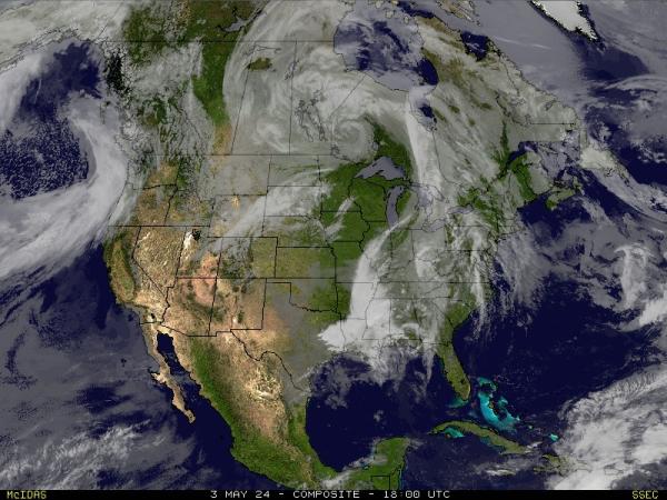 كاليفورنيا الولايات المتحدة الأمريكية خريطة الطقس سحابة 