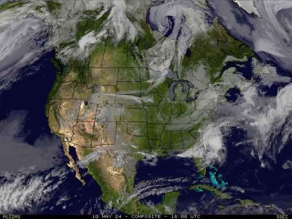 Amerika Syarikat California Peta Cuaca awan 