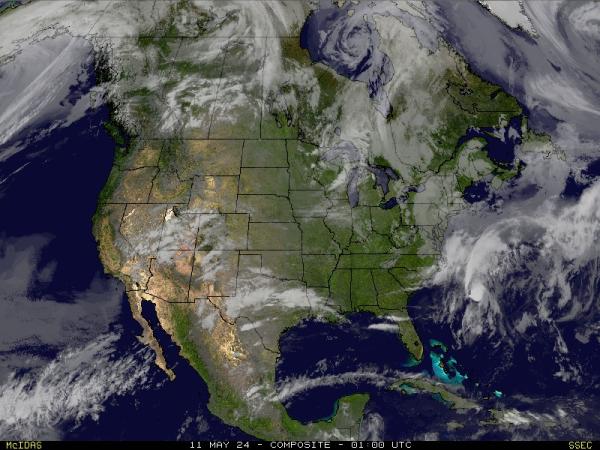 Amerika Syarikat Colorado Peta Cuaca awan 