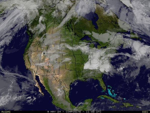 USA Colorado Počasí mrak mapy 