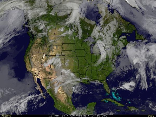 यूएसए कोलोराडो मौसम बादल मानचित्र 