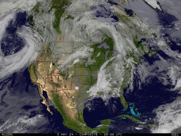 USA Florida Počasí mrak mapy 