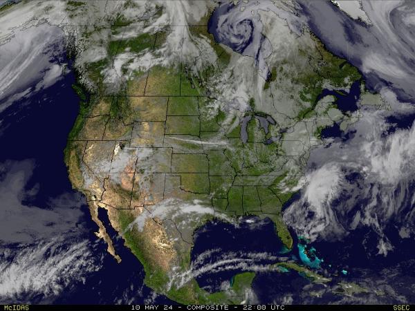 USA Florida Mapa oblačnosti počasia 