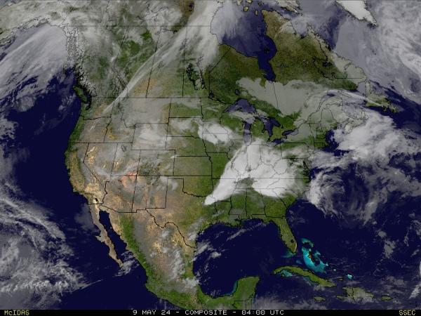 САЩ Флорида времето облачна карта 