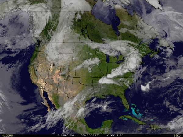 USA Georgia Počasí mrak mapy 