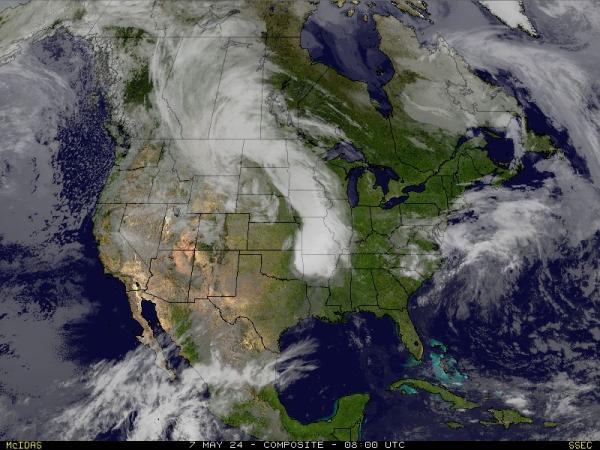 САЩ Джорджия времето облачна карта 