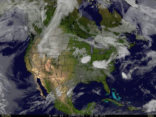 САЩ Айдахо времето облачна карта 