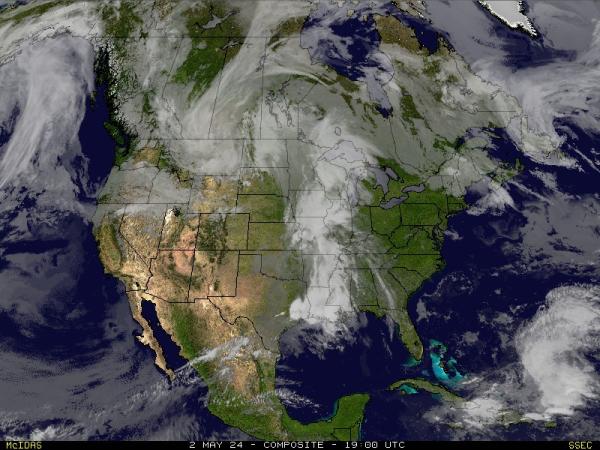 САЩ Илинойс времето облачна карта 
