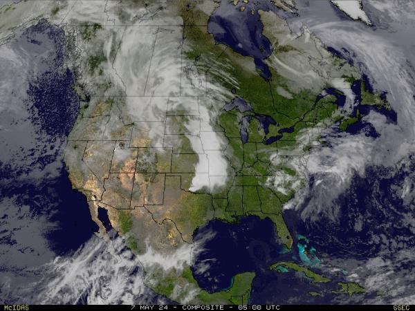 USA Illinois Počasí mrak mapy 