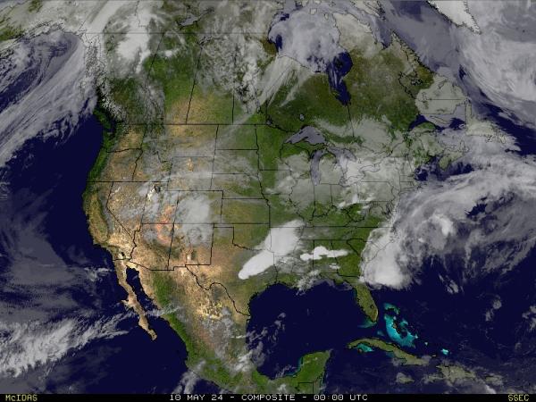 SAD Illinois Vremenska prognoza, Satelitska karta vremena 