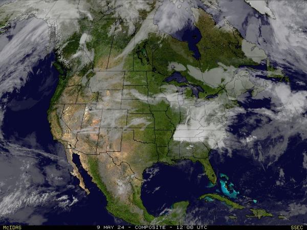 SAD Iowa Vremenska prognoza, Satelitska karta vremena 