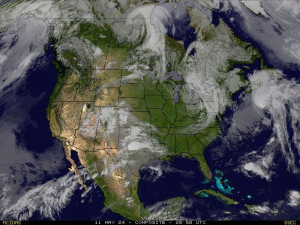 Statele Unite ale Americii Kansas Hartă starea vremii nor 