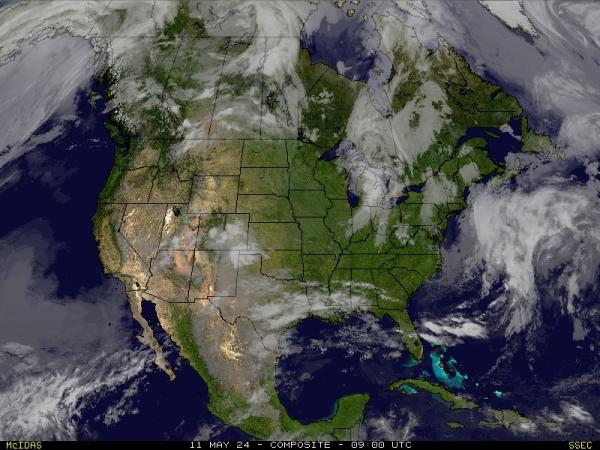 USA Kansas Chmura pogoda mapa 