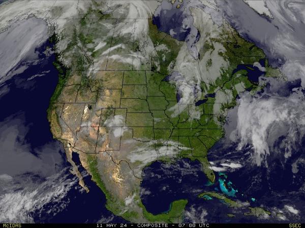 USA Kentucky Időjárás felhő térkép 
