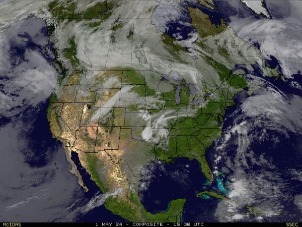 США Луизиана Погода облако карту 