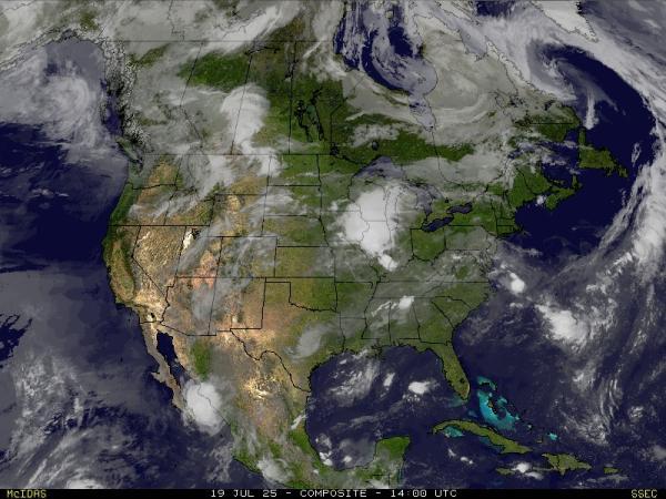 SAD Louisiana Vremenska prognoza, Satelitska karta vremena