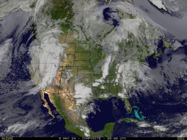 USA Louisiana Počasí mrak mapy 