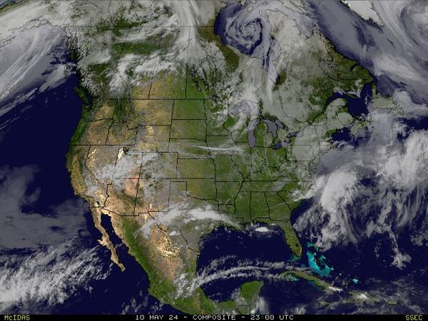 États-Unis USA Louisiane Météo nuage carte 
