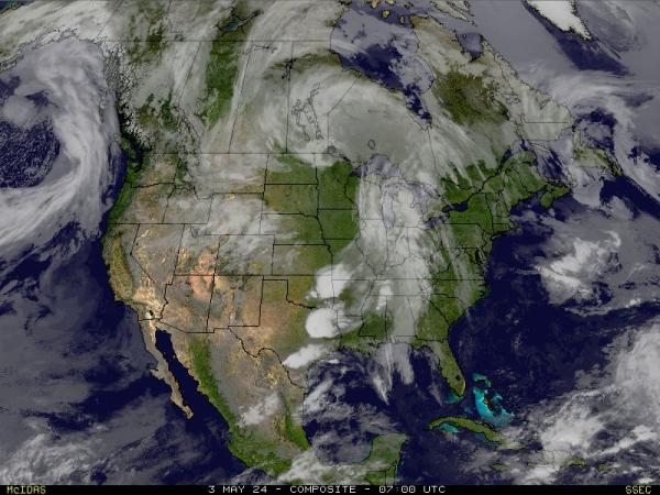 САЩ Мисури времето облачна карта 