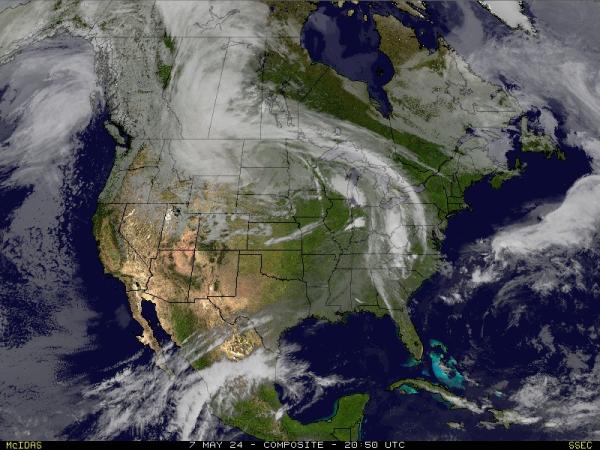 USA Missouri Počasí mrak mapy 