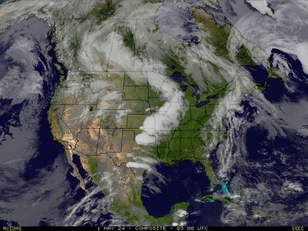 USA Montana Počasí mrak mapy 