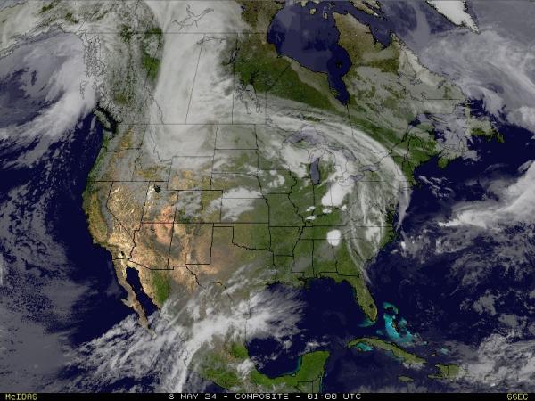 САЩ Монтана времето облачна карта 
