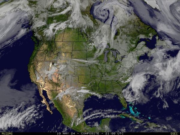 USA North Carolina Chmura pogoda mapa 