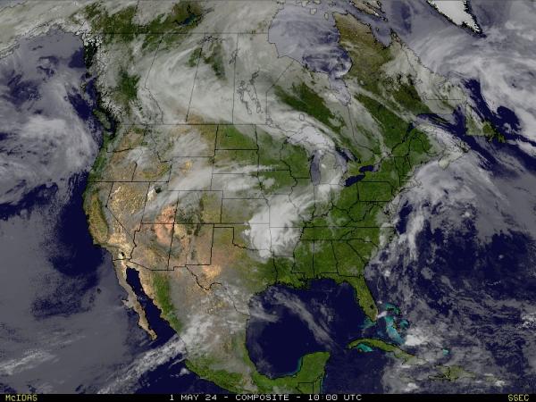 САЩ Северна каролина времето облачна карта 