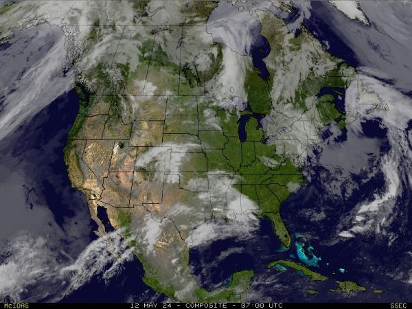 Statele Unite ale Americii Carolina de Nord Hartă starea vremii nor 