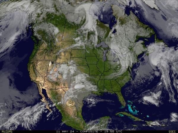 EE.UU. North dakota Mapa del tiempo pronóstico nube 