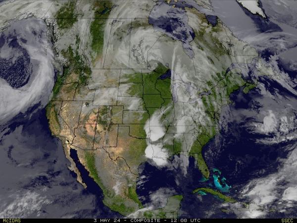 САЩ Охайо времето облачна карта 
