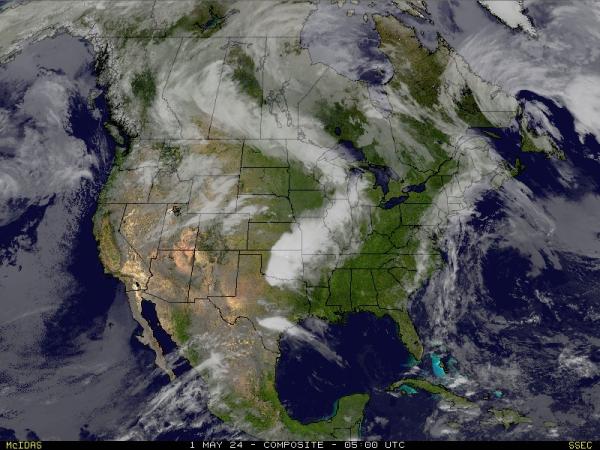 САЩ Орегон времето облачна карта 