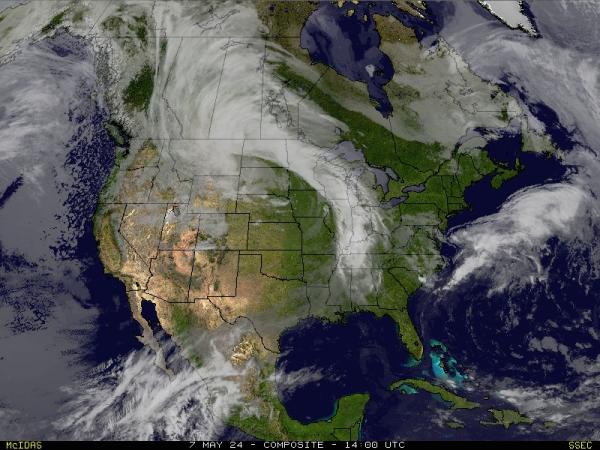USA Pensylvánie Počasí mrak mapy 