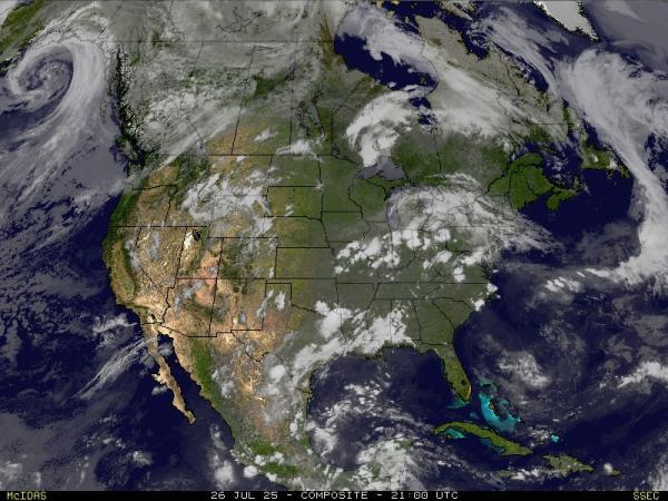 USA Južná Karolína Mapa oblačnosti počasia 