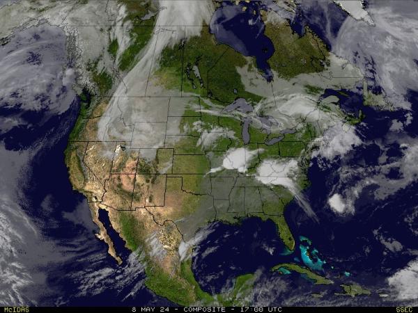 САЩ Южна Дакота времето облачна карта 