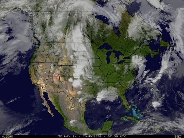 Usa Tennessee Väder moln karta 