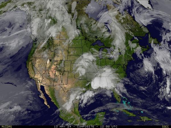 Statele Unite ale Americii Tennessee Hartă starea vremii nor 