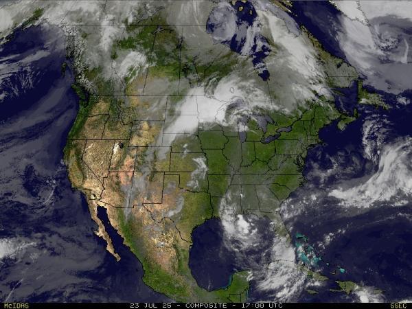 Amerika Serikat Texas Peta Cuaca Awan 