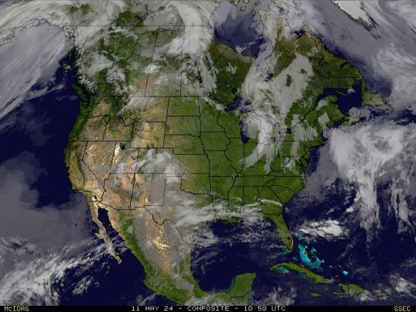 SAD Teksas Vremenska prognoza, Satelitska karta vremena 