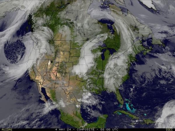 USA Virginie Počasí mrak mapy 