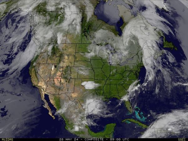 Statele Unite ale Americii Hartă starea vremii nor 